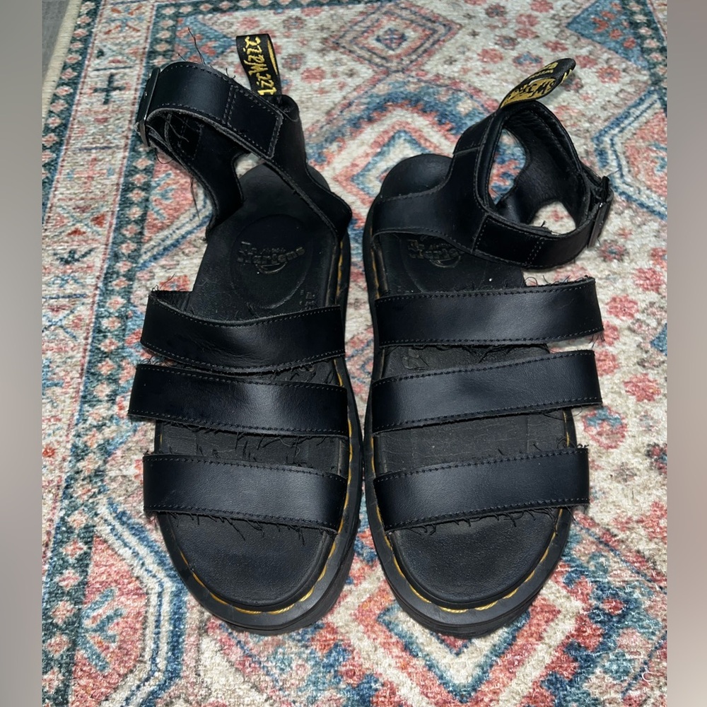 Dr. Martens Black Leather Sandals